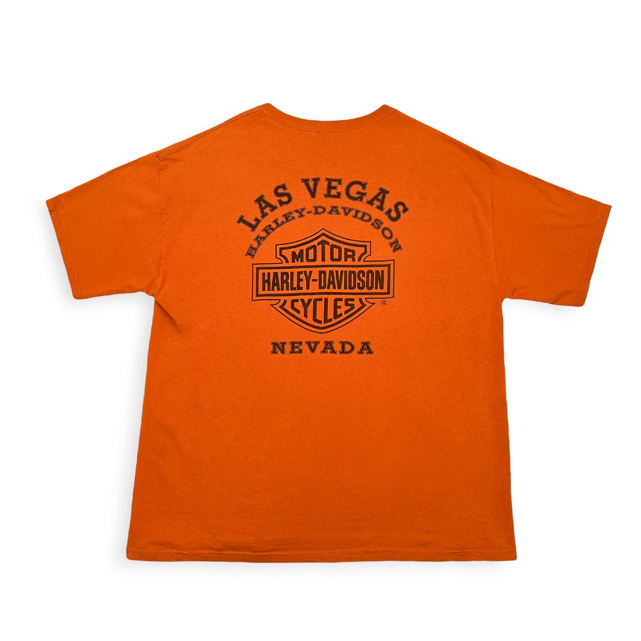 HARLEY DAVIDSON ORANGE LAS VEGAS TEE (XL) • Solid... - Depop