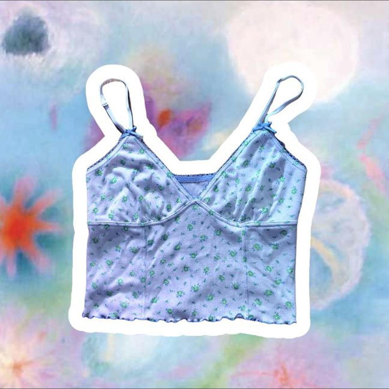 urban outfitters blue floral top