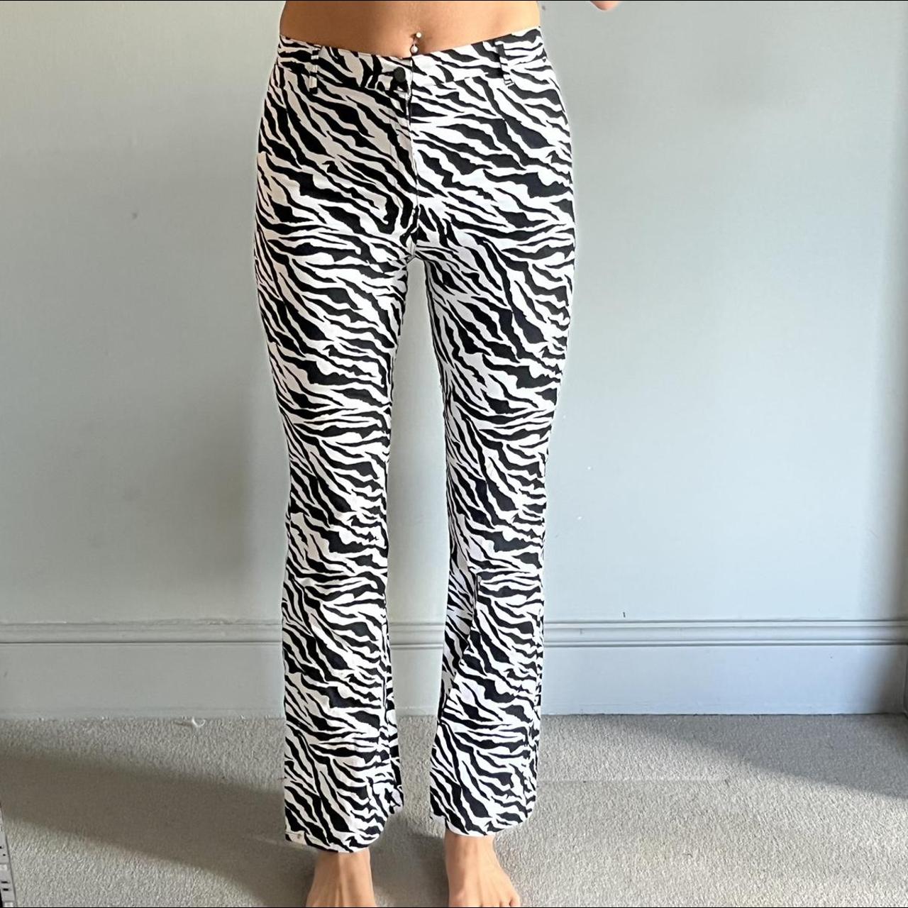 Motel zebra print trousers Size Small shown on... Depop