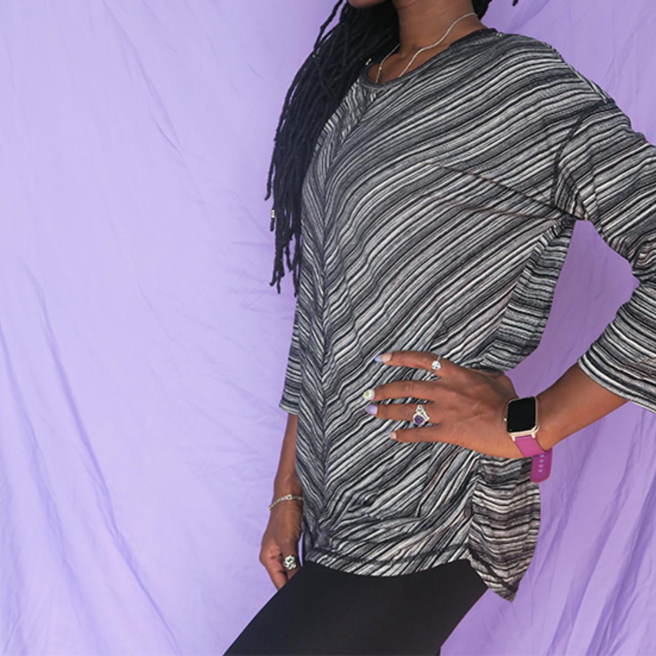 Product Image 4 - Talbots asymmetrical striped blouse 3/4