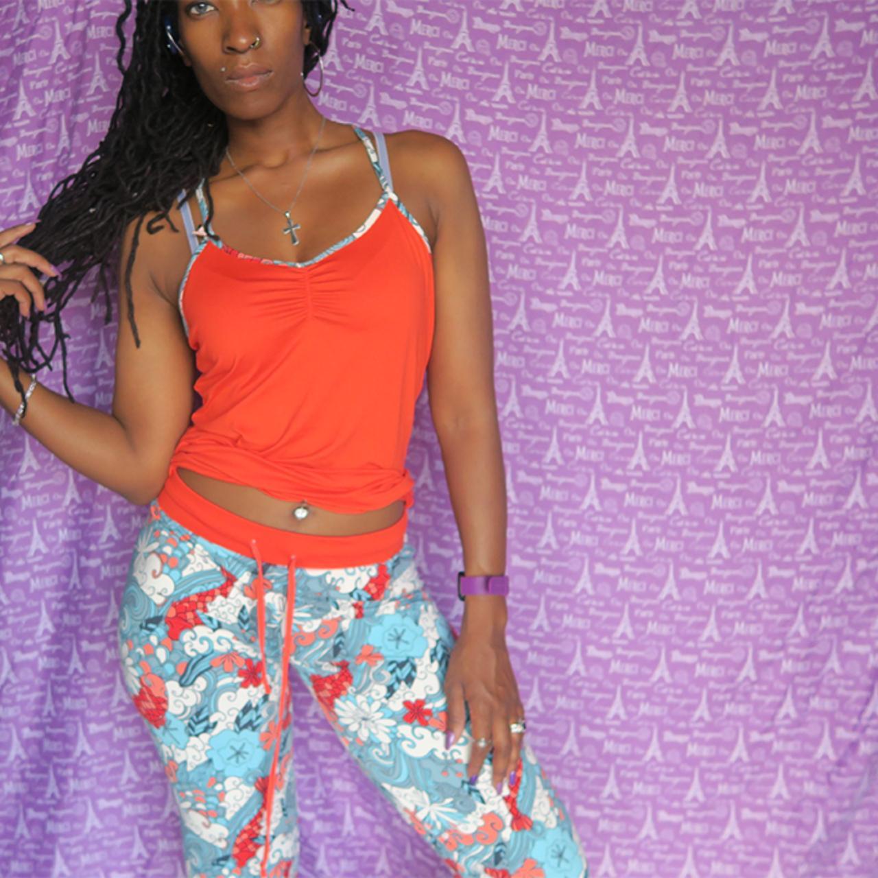 Daisy Fuentes sleep capri pants and strappy tank in... Depop