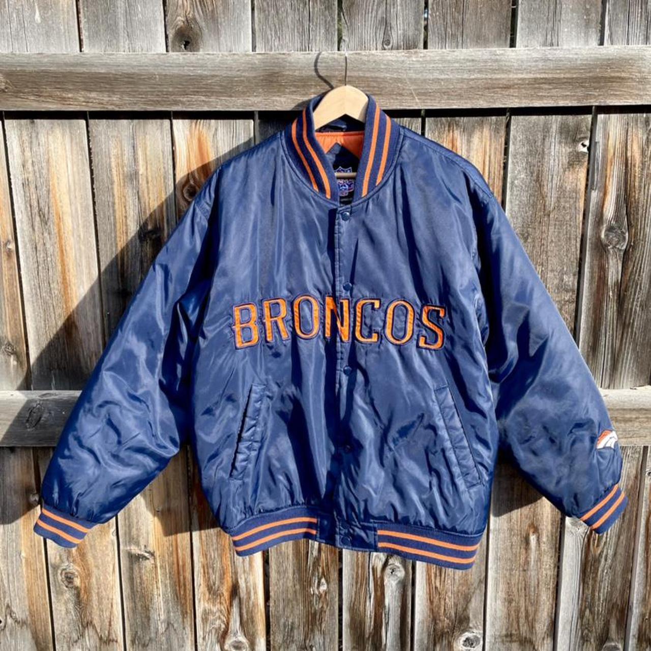 Vintage 90s Denver Broncos satin bomber jacket. - Depop