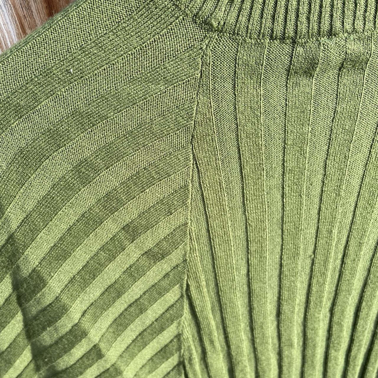 Vintage green acrylic A frame style sweater. Light... - Depop
