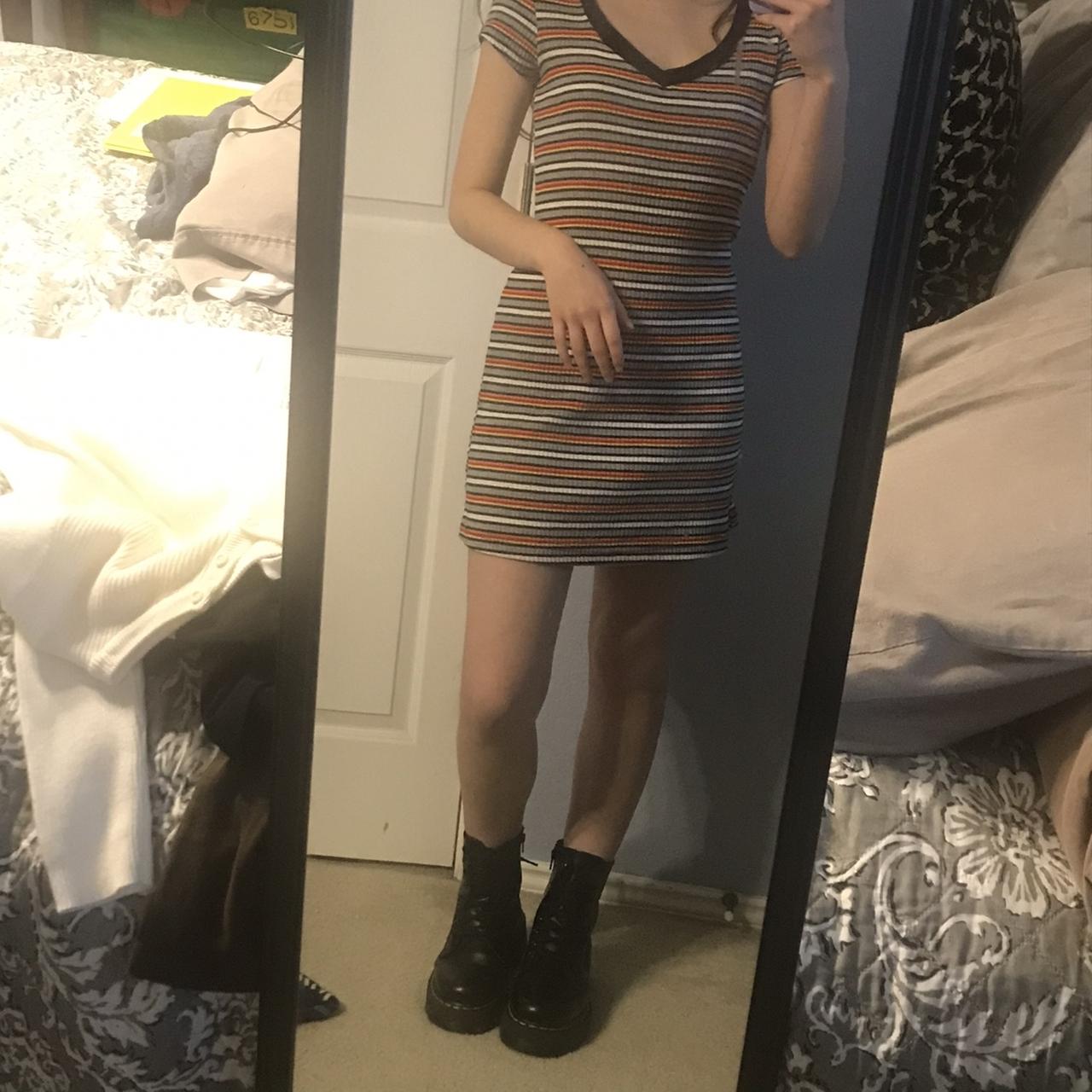 90s striped mini dress best small or xs by YouNique - Depop