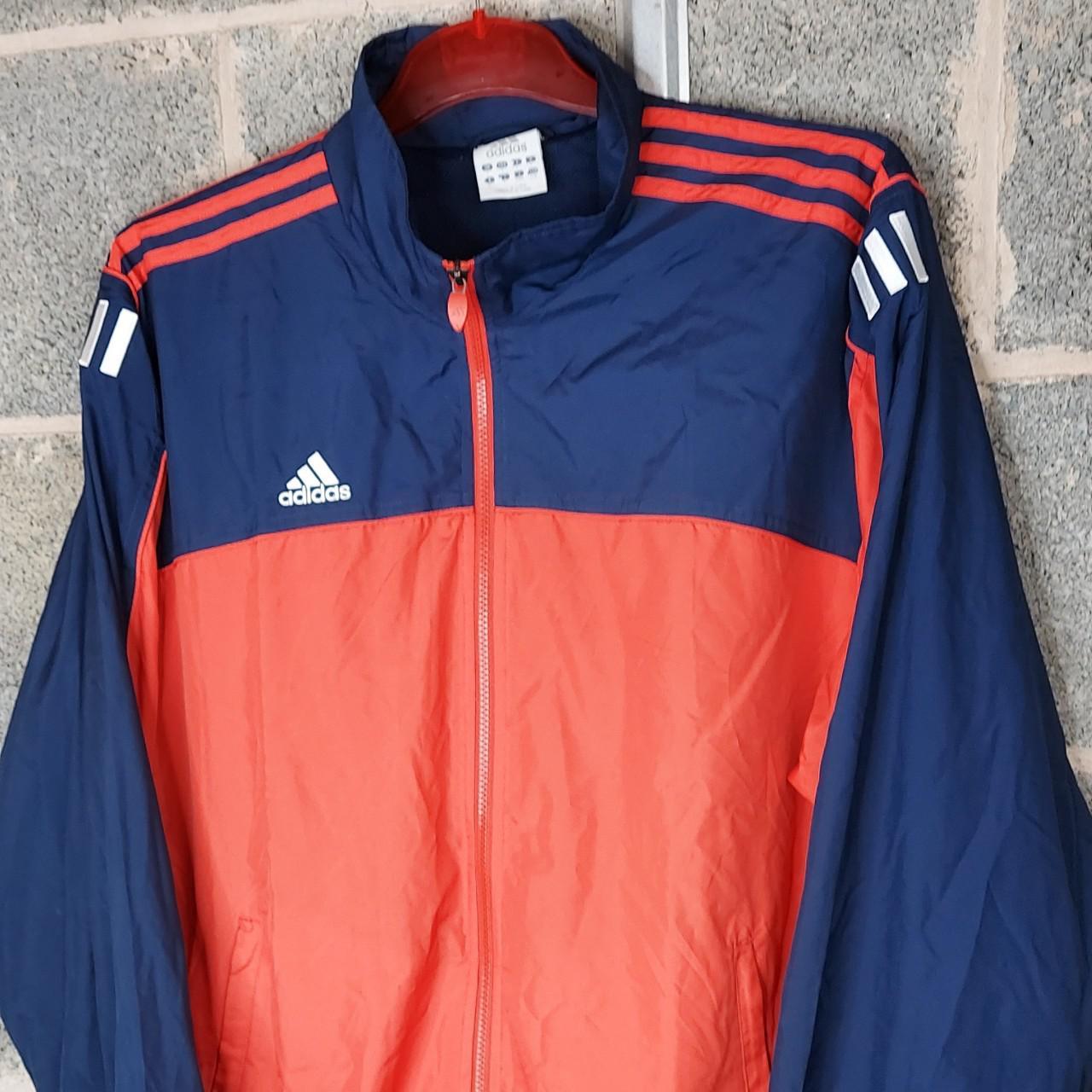 Adidas Men's Red and Blue Jacket | Depop