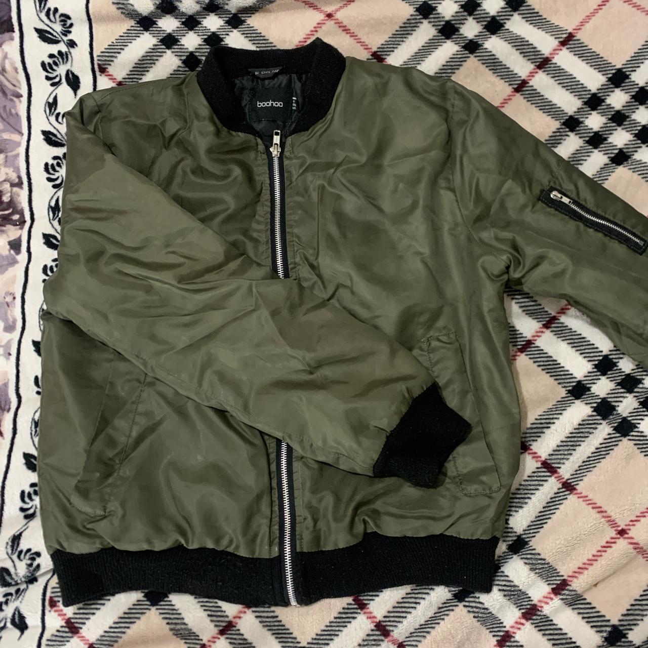 Boohoo Women's Khaki Jacket | Depop