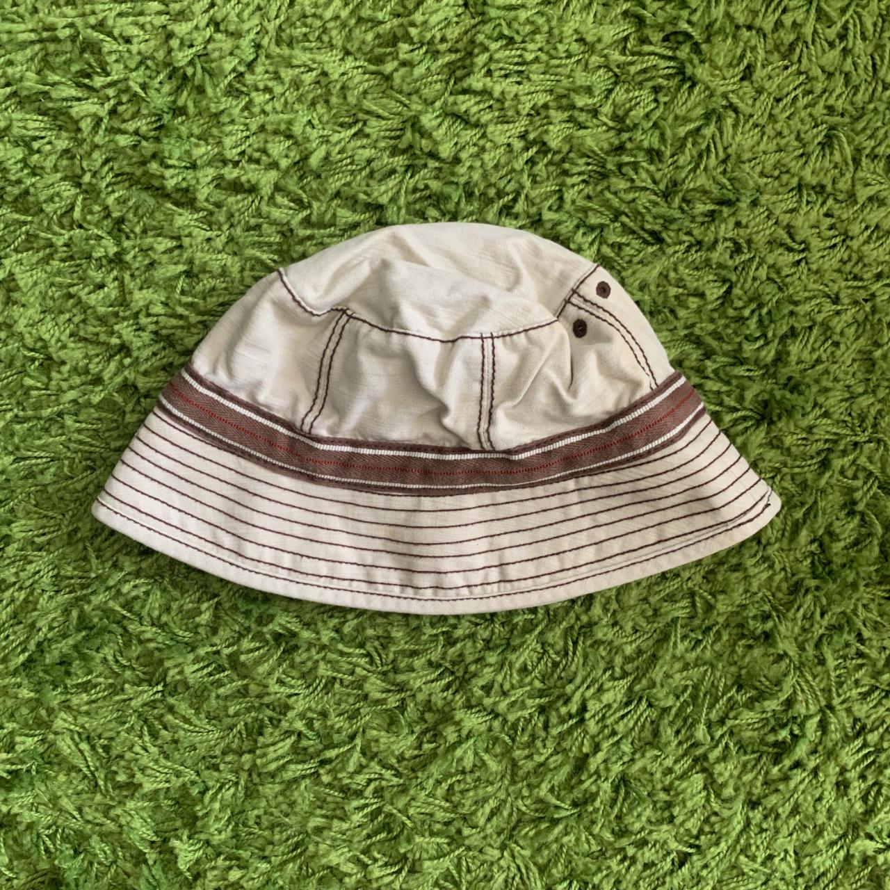 Old Navy Men's Cream and Brown Hat Depop