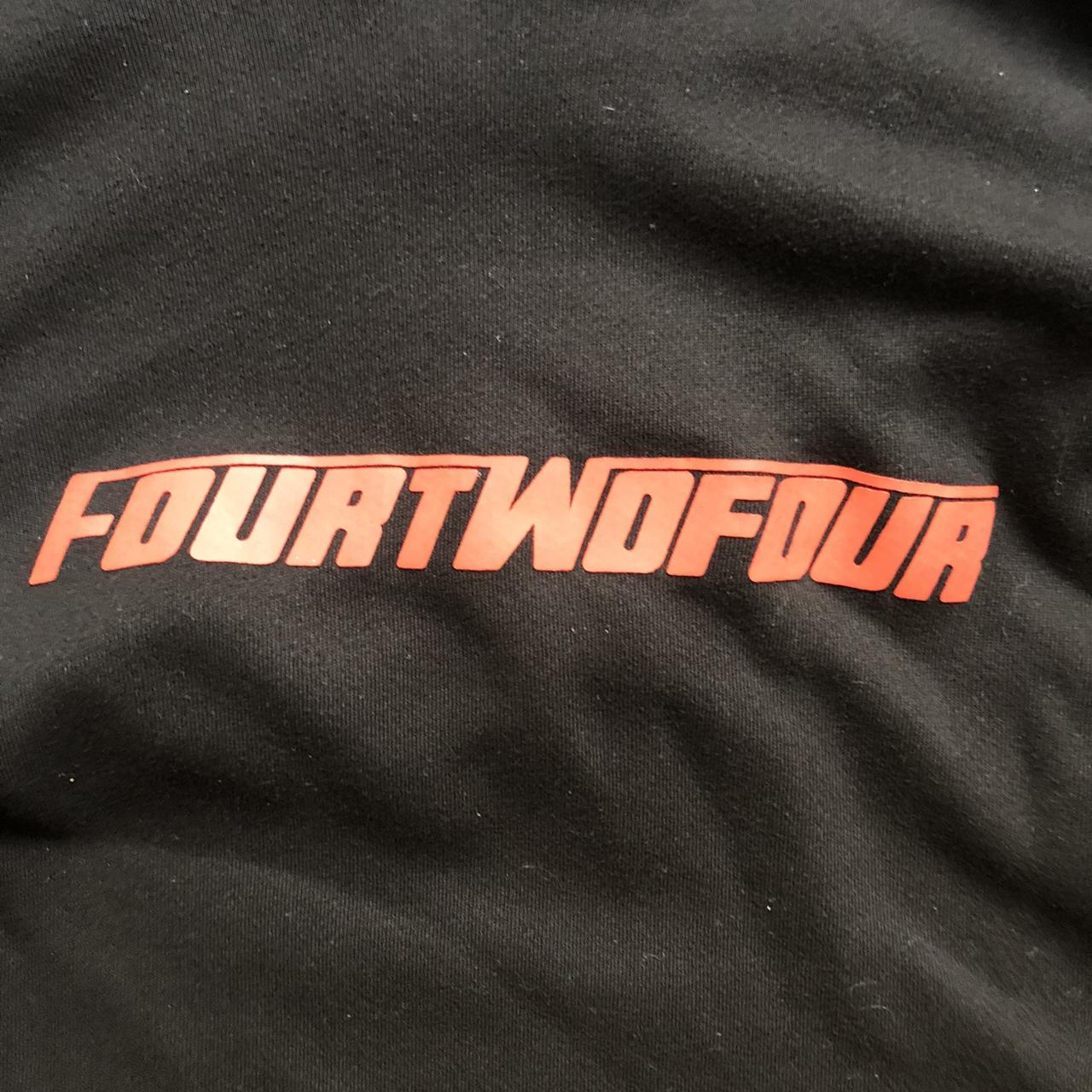 FOURTWOFOUR Men's Black and Red Hoodie (4)