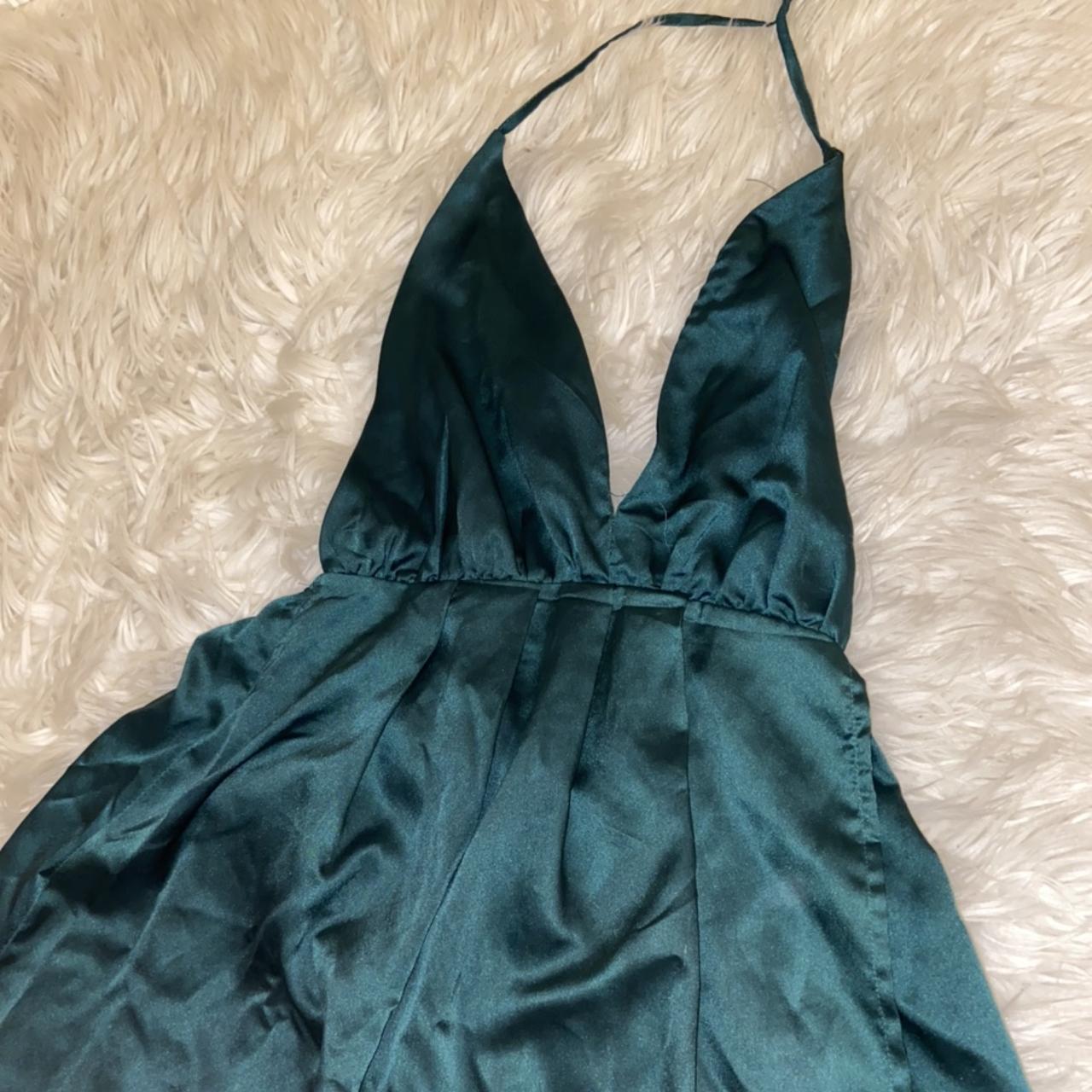 SHEIN dark green maxi dress with adjustable strappy... - Depop