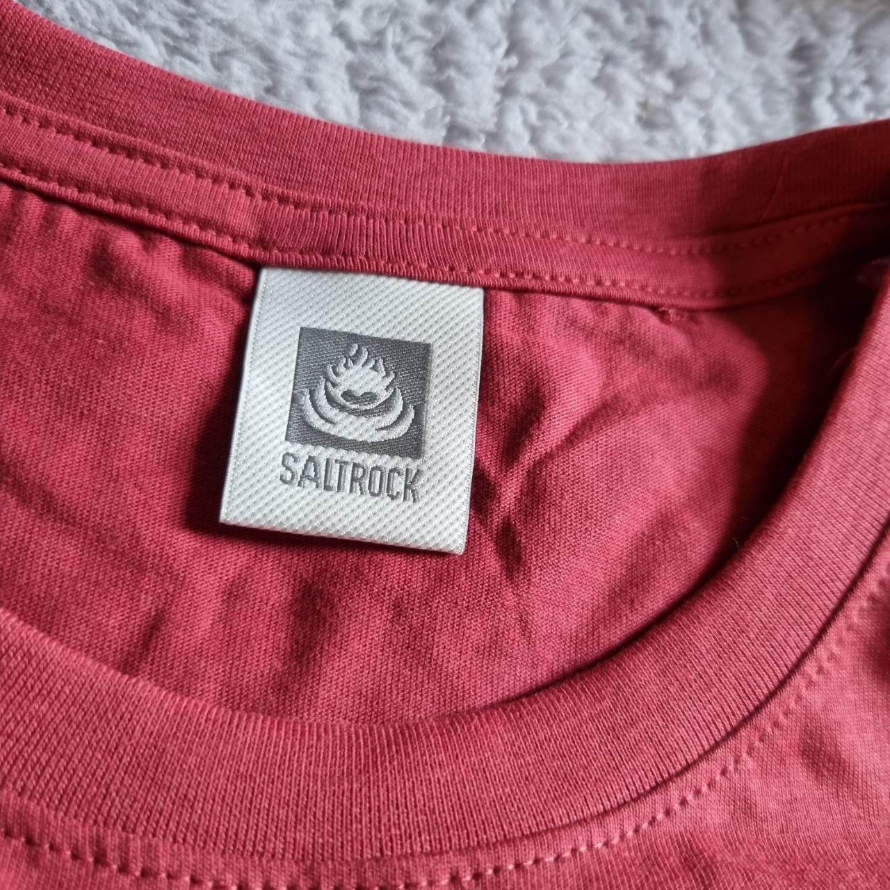 Saltrock Men's Burgundy and Red Tshirt Depop