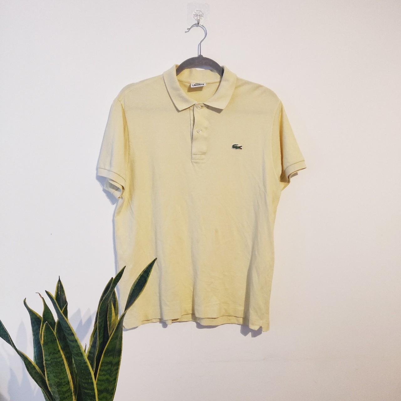 PASTEL YELLOW MENS LACOSTE POLO 🇬🇧 Size M 📏... - Depop