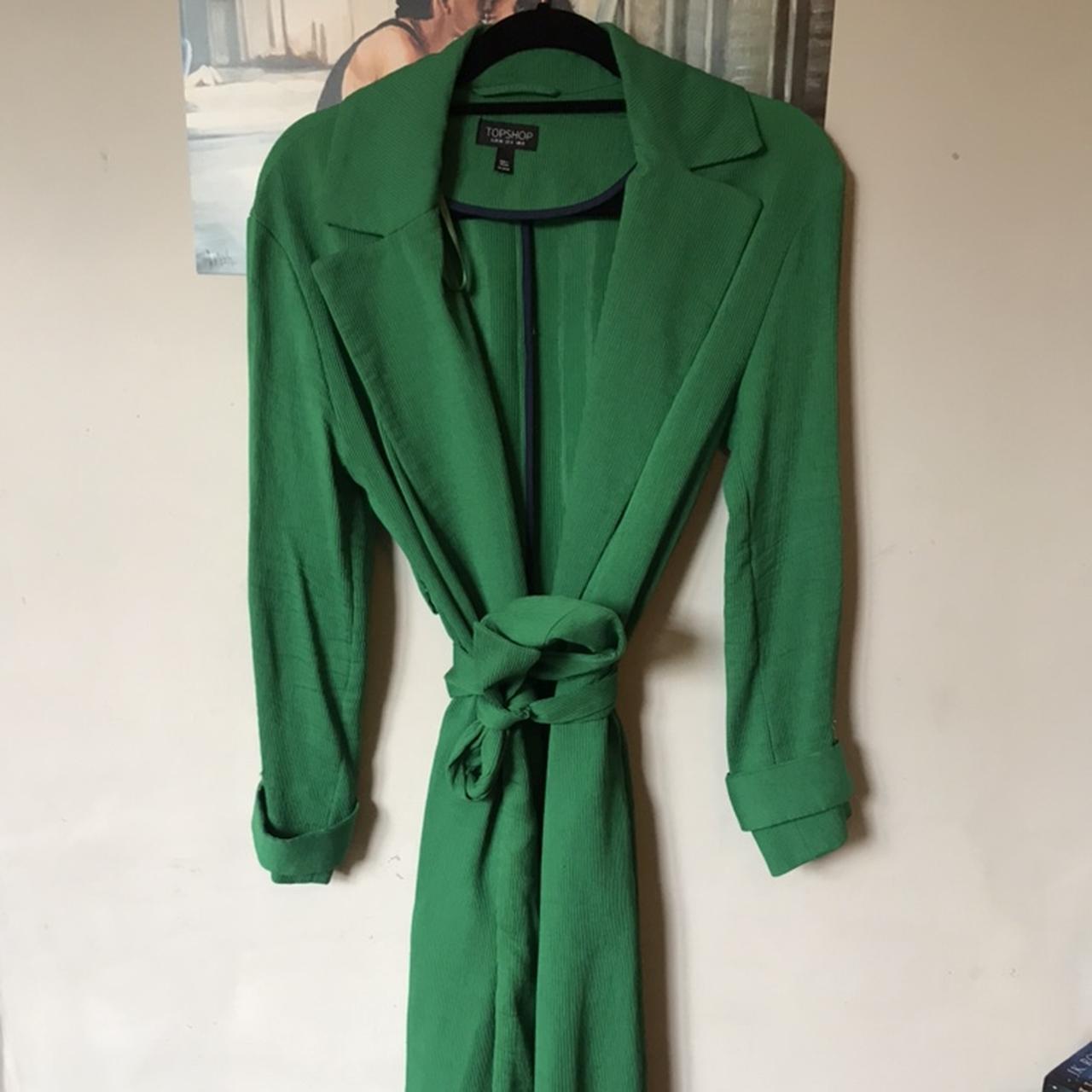 Beaut green cord jacket. Long line jacket.... Depop