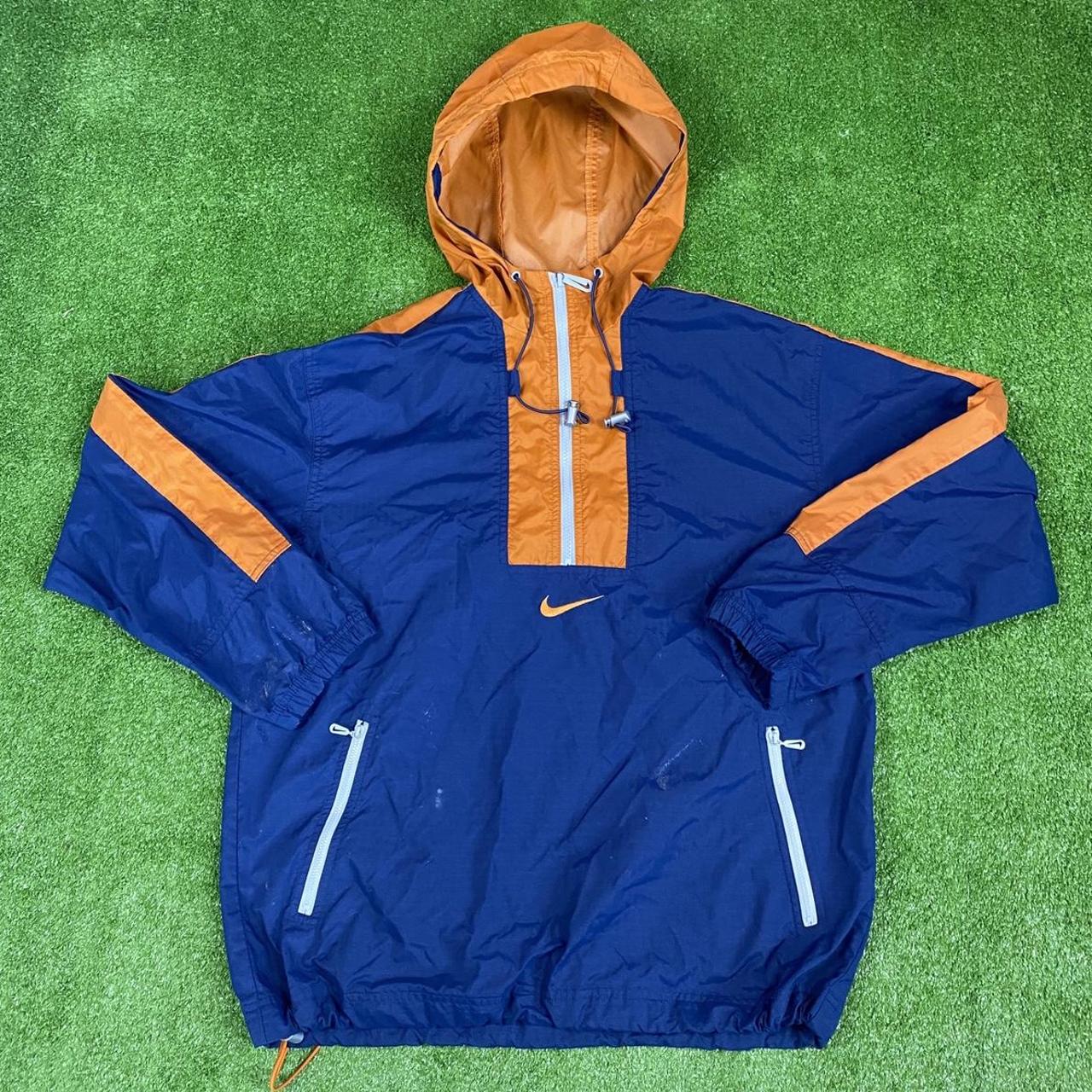 nike orange and blue windbreaker