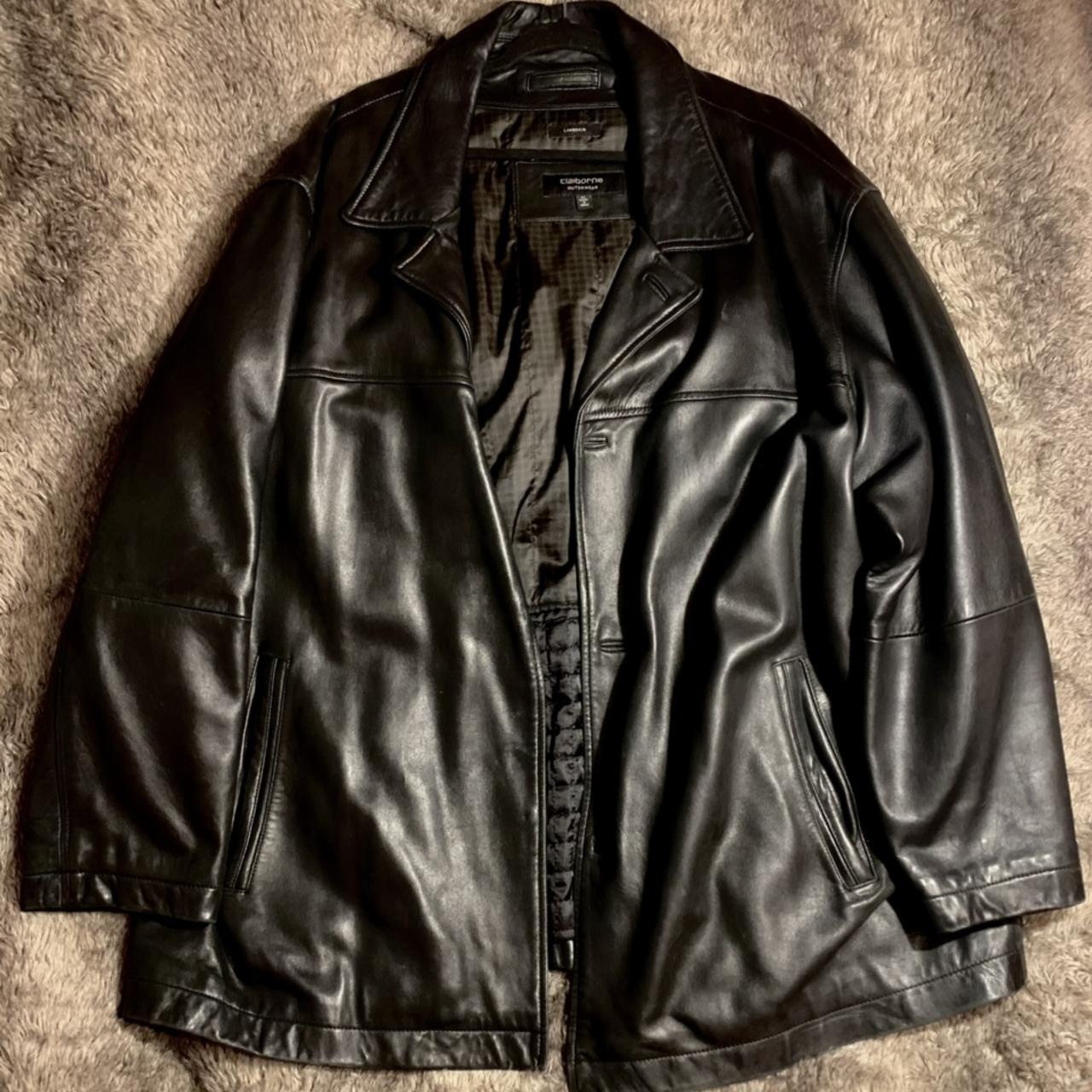 Liz claiborne lambskin leather jacket hotsell