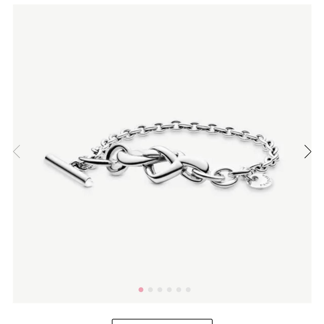 Pandora knotted heart toggle bracelet 7.1 inches.... Depop