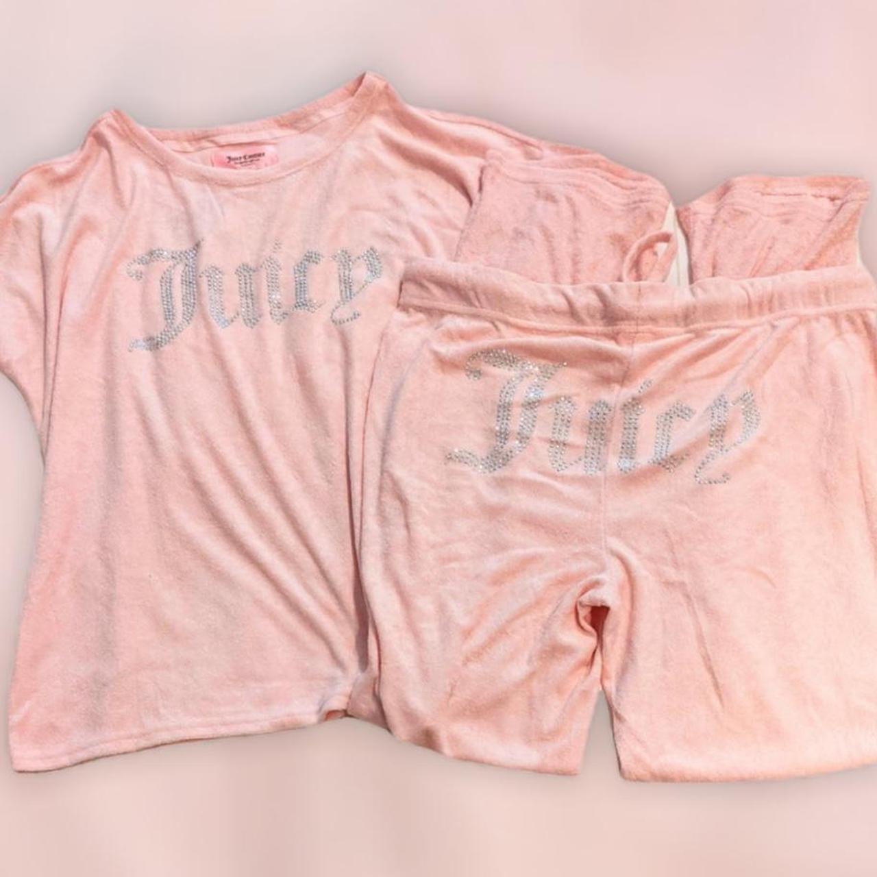 Juicy Couture baby pink Terry Cloth PJ/Lounge set.