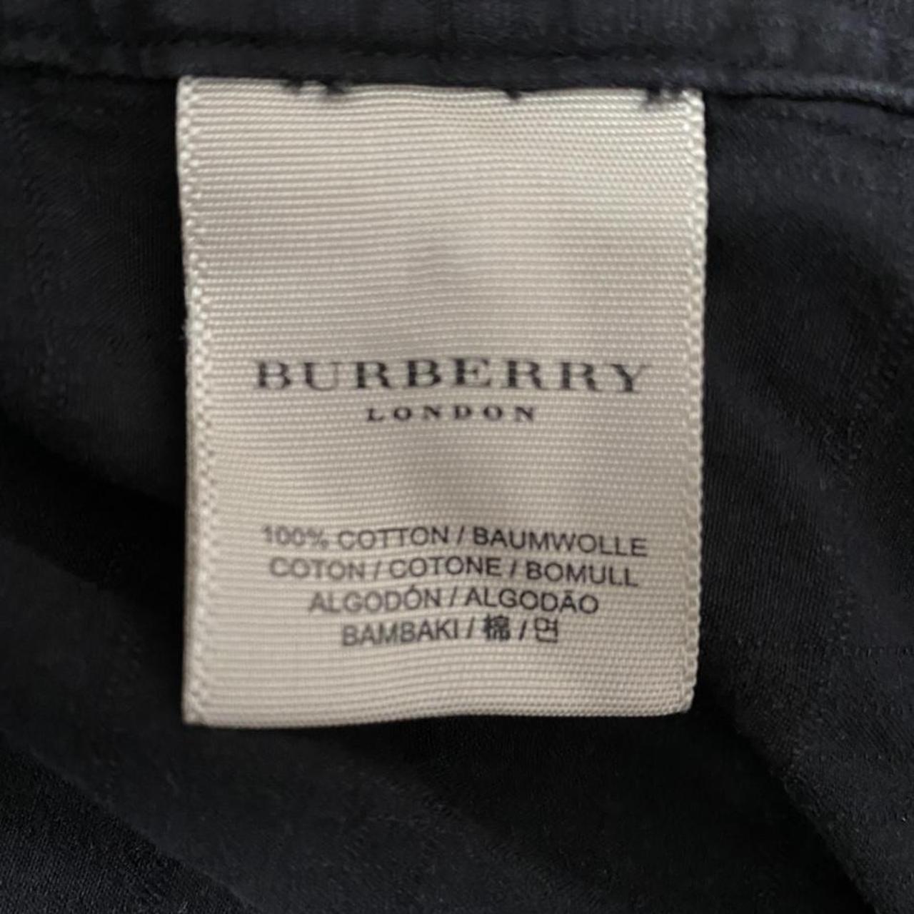 Burberry black nova check button up shirt Says XL... - Depop