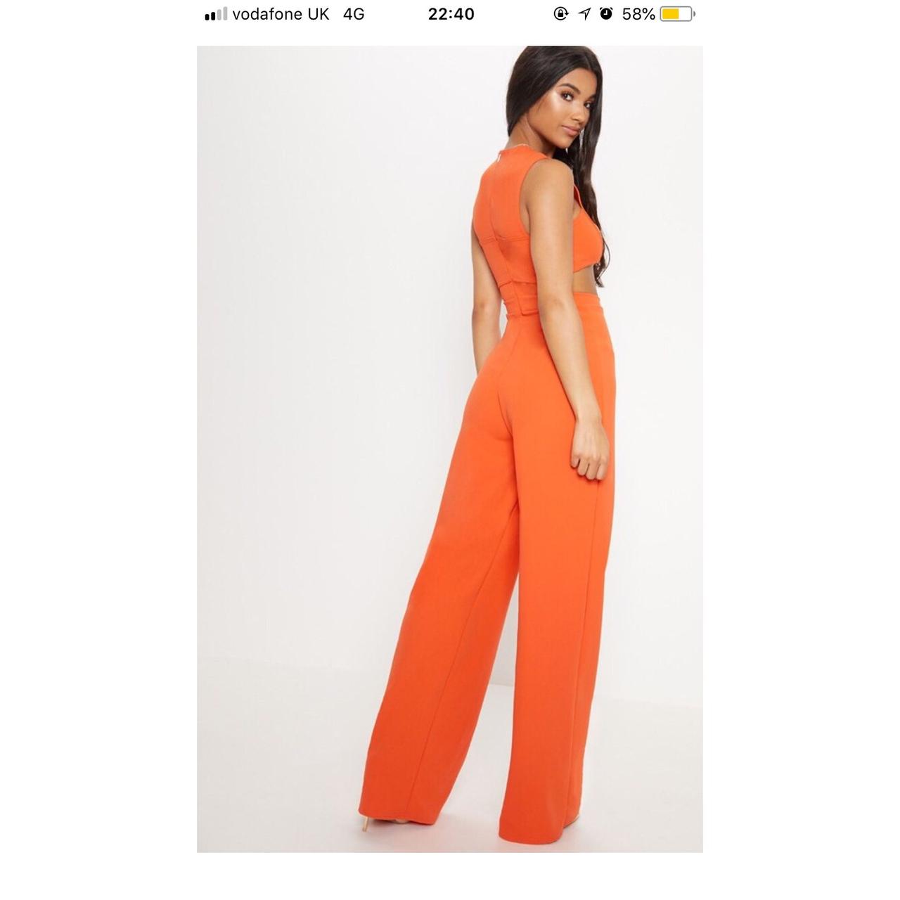 Pretty little thing orange jumpsuit online