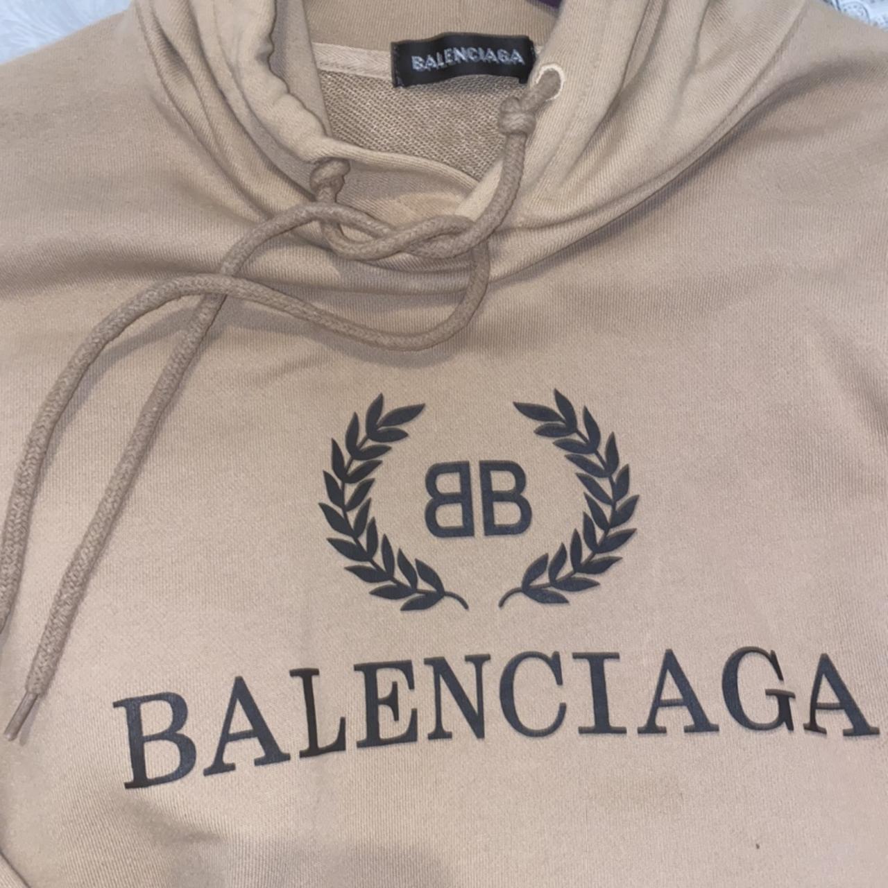 balenciaga green distressed hoodie. the quality is - Depop