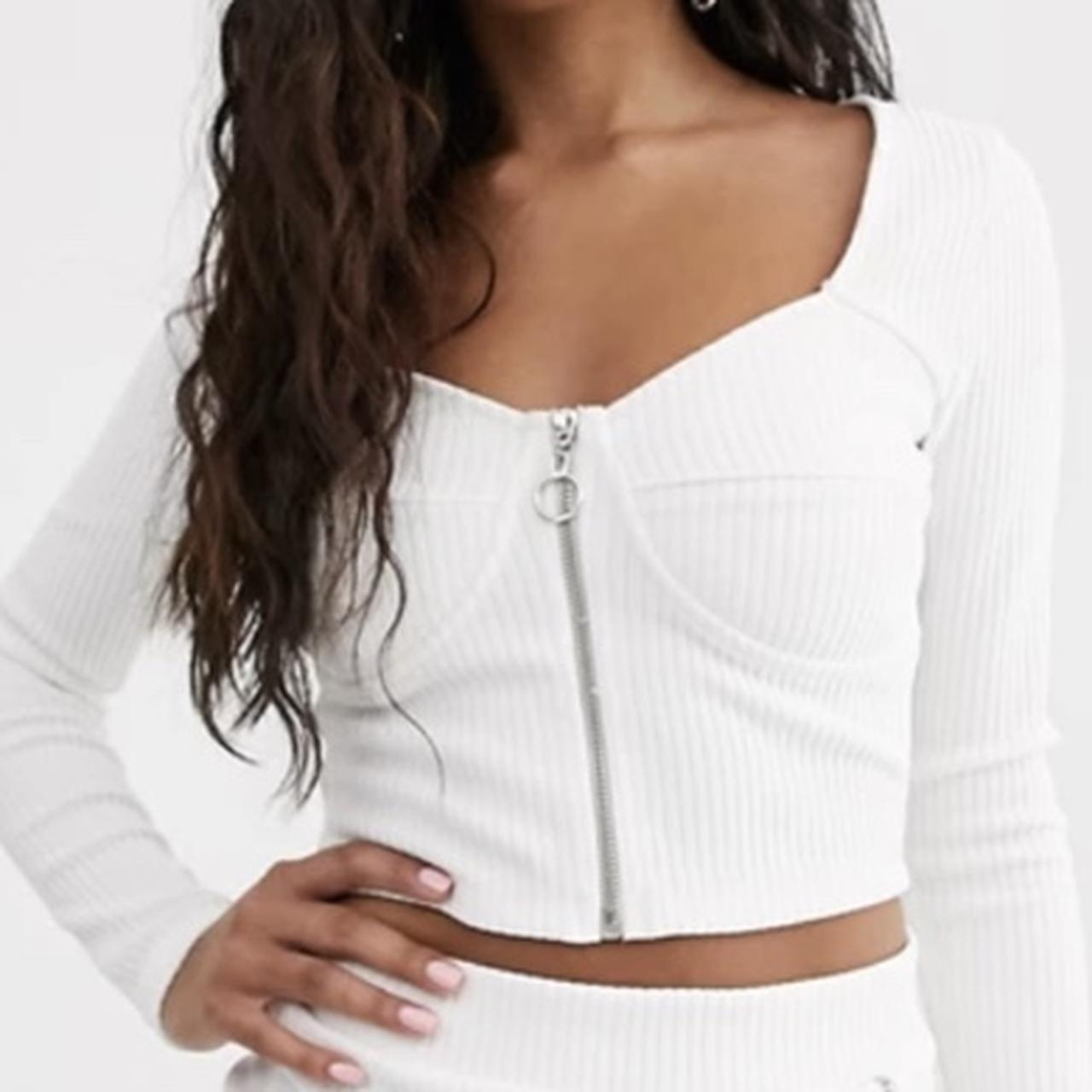 Oh Polly Women's White Croptop Depop