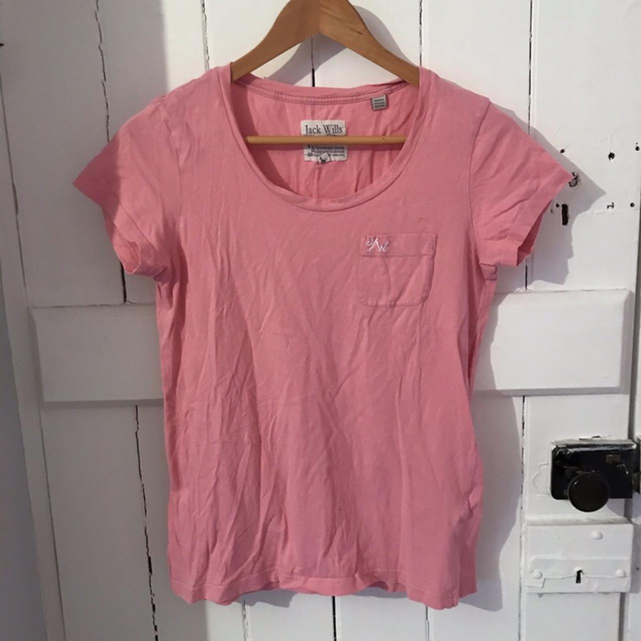 Pink jack wills short sleeve t shirt with