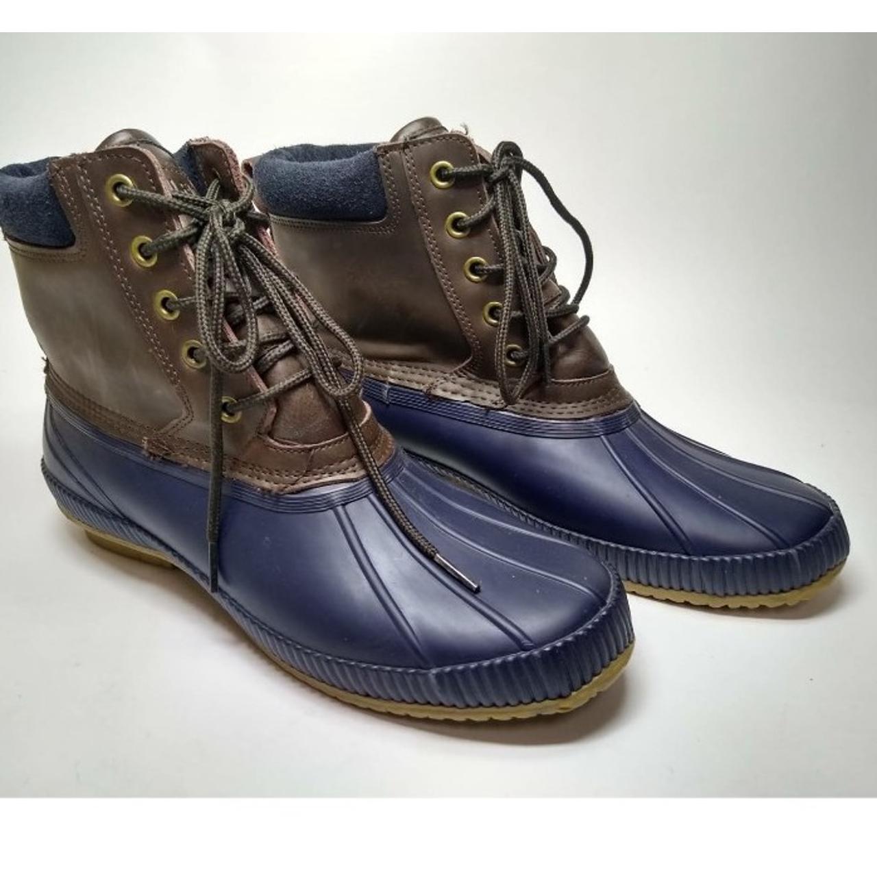 mens duck boots navy