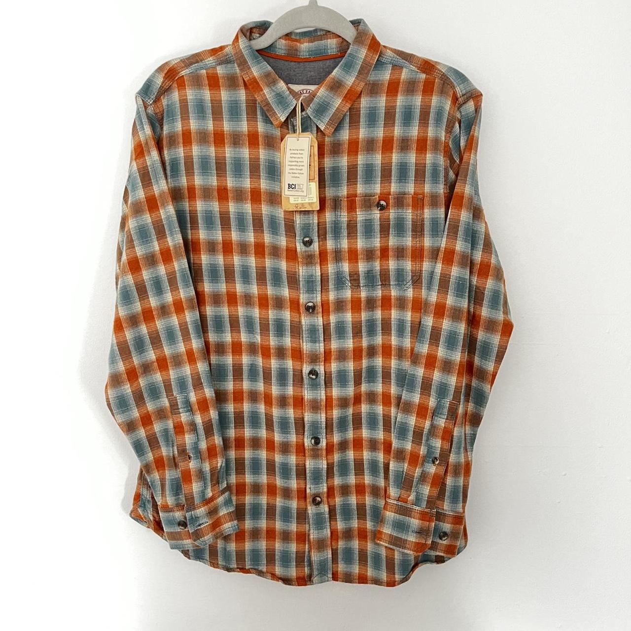 FatFace Mens Fistral Check Shirt - Orange - Medium -... - Depop