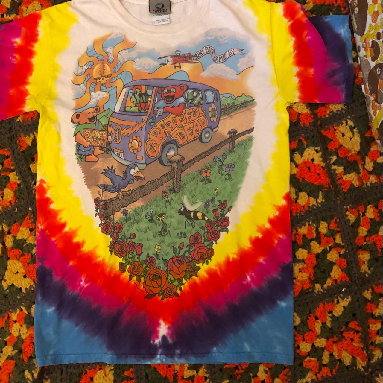 Authentic Y2K Grateful Dead Liquid Blue 1994 Early... - Depop