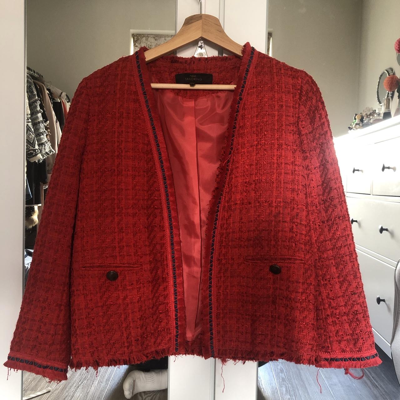 Tweed jacket store red