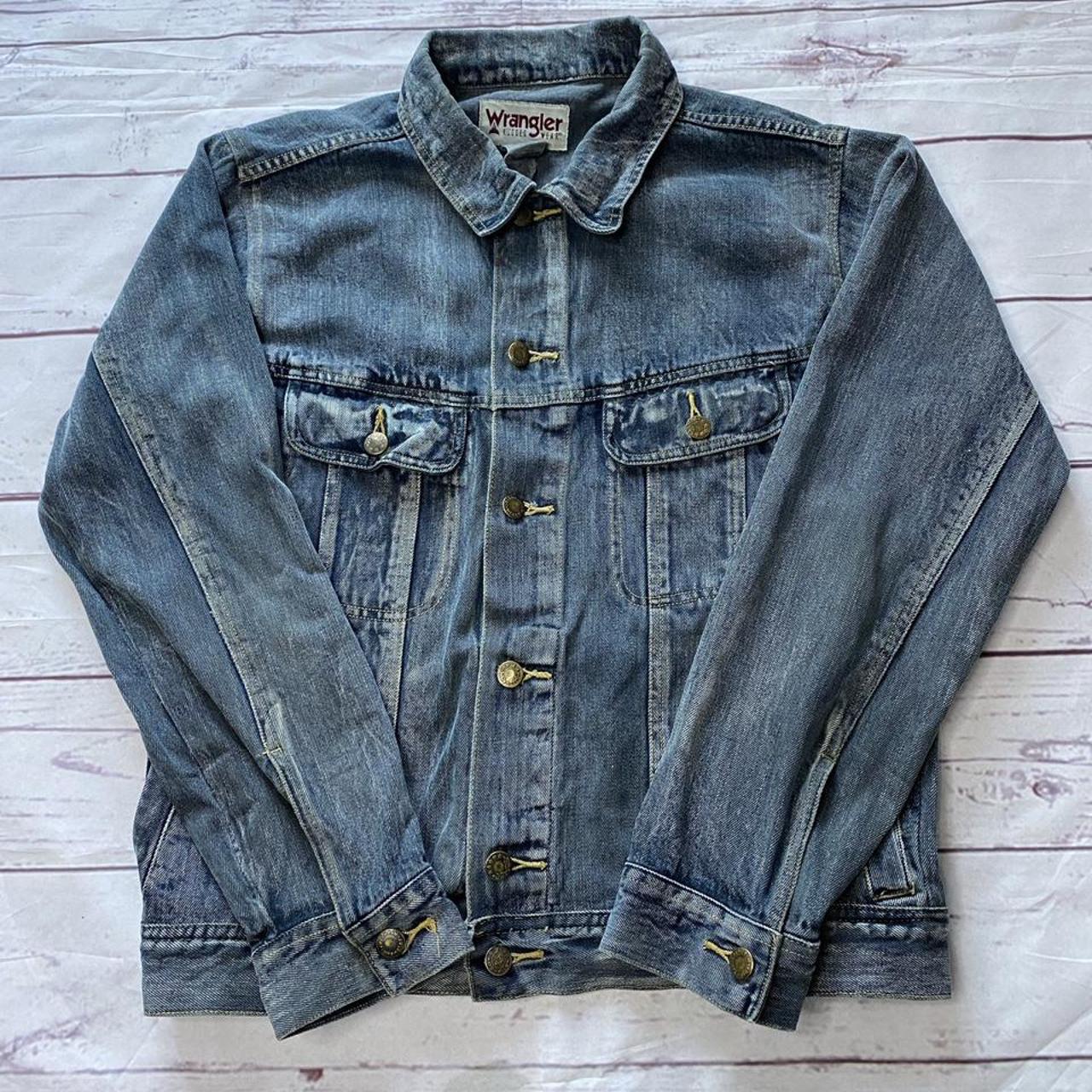 Wrangler Rugged Wear Denim Jacket Mens Size... - Depop