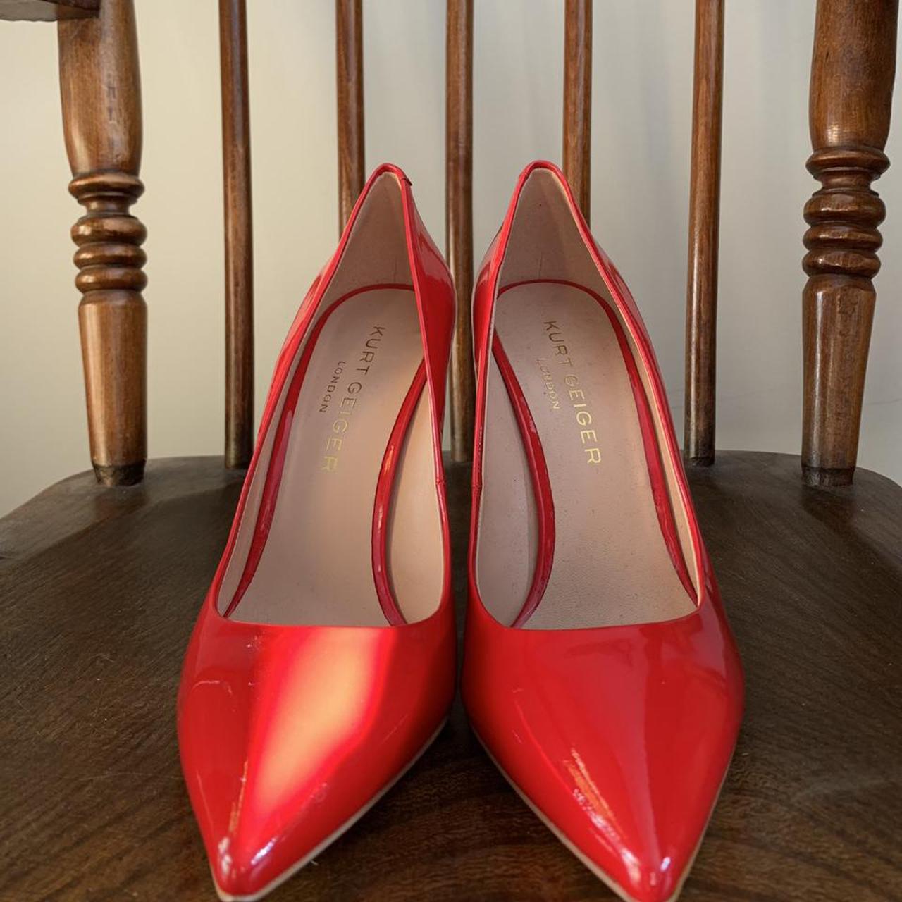 Kurt Geiger Britain Red Cigarette Heels Red Patent,... - Depop