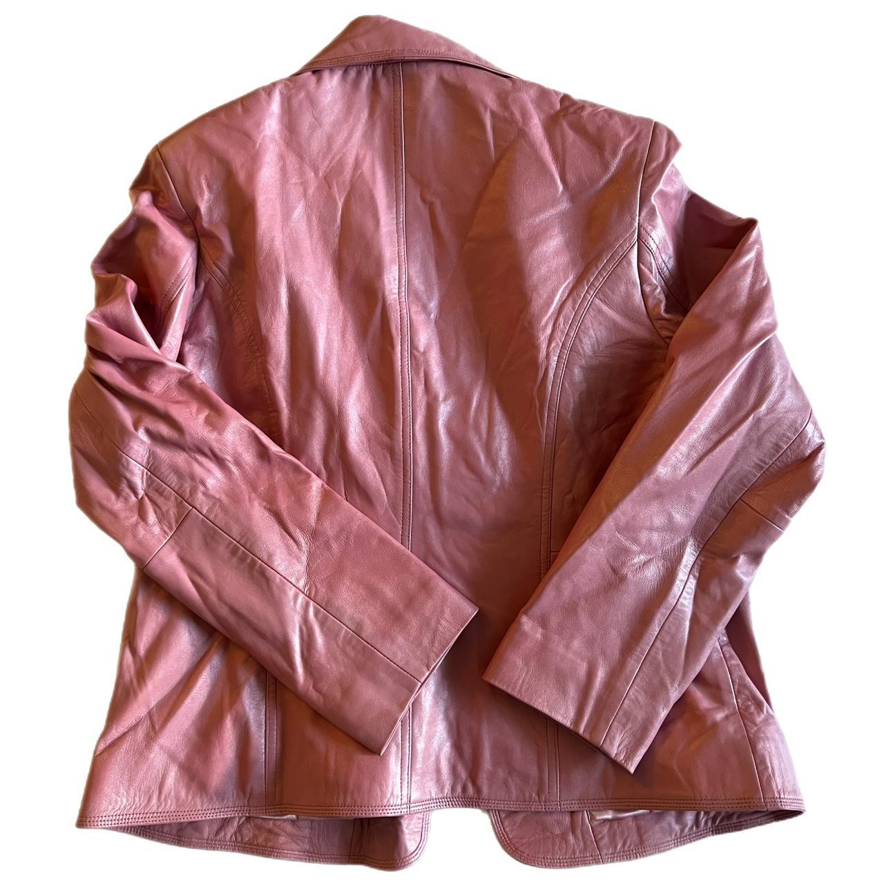 GENUINE LEATHER PARISIAN PINK JACKET SIZE MEDIUM Depop