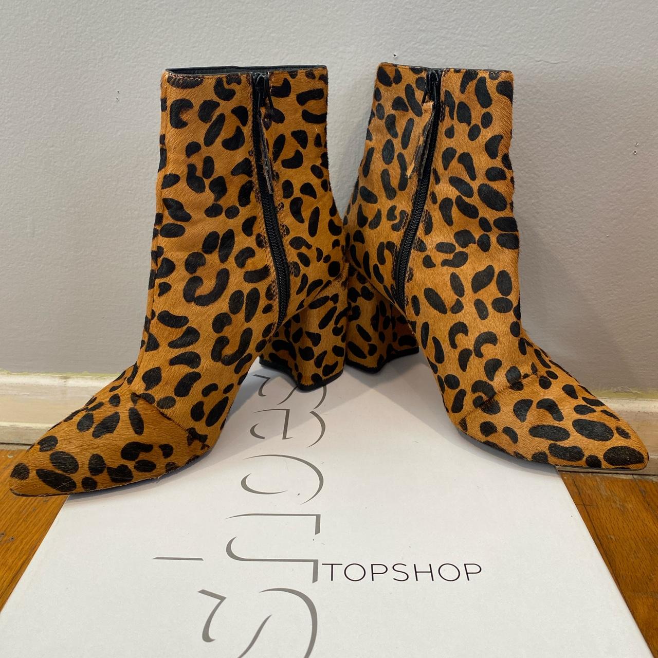 Topshop leopard hot sale boots