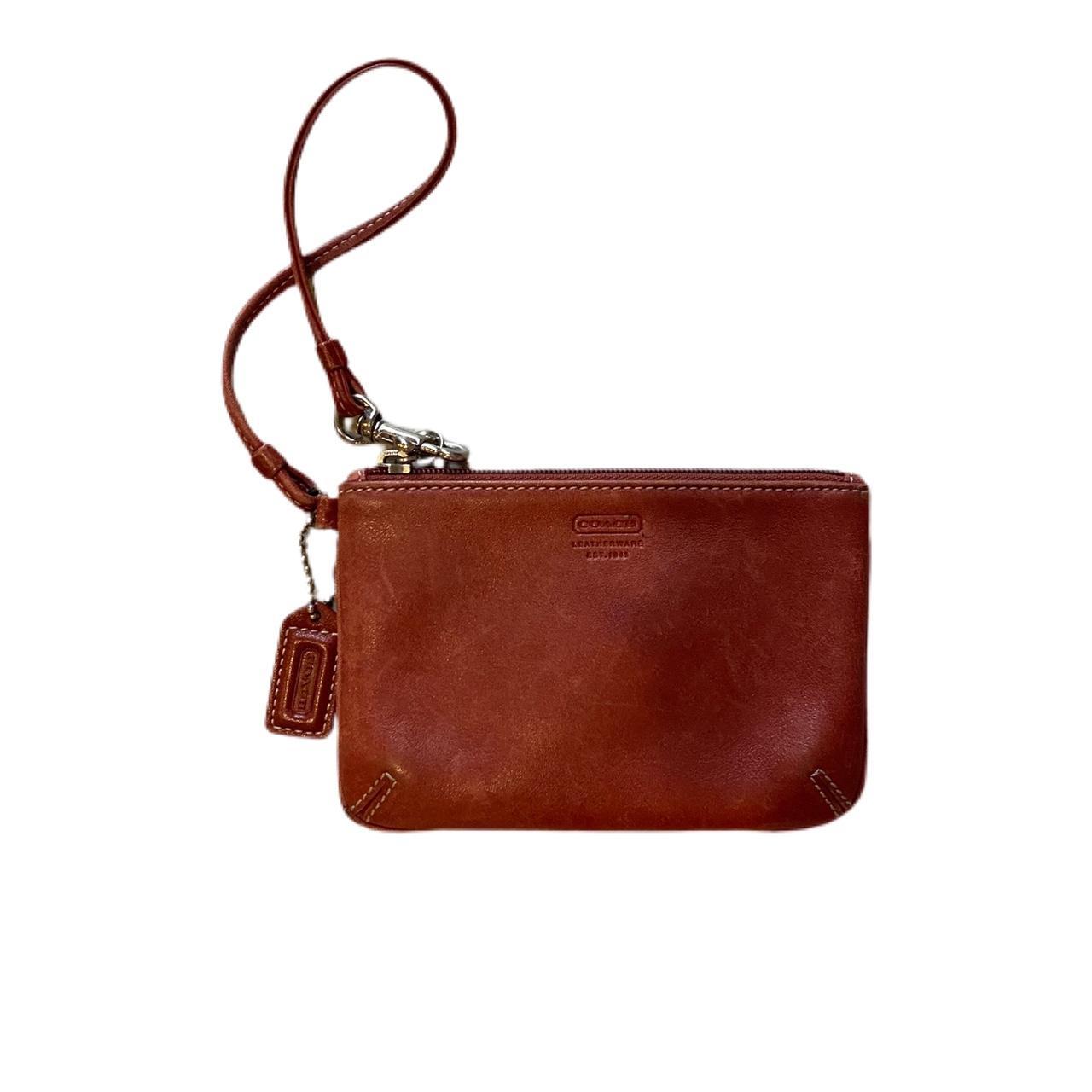 red leather coach wristlet