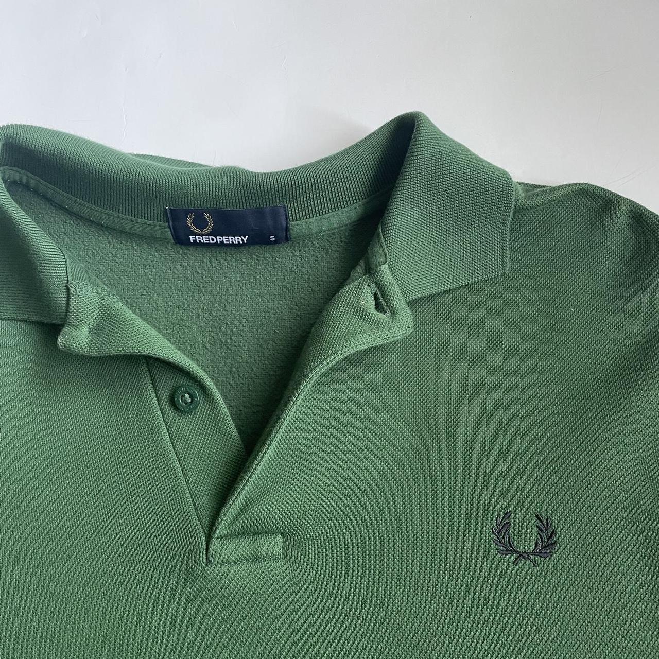 Fred Perry Women's Green Sweatshirt | Depop