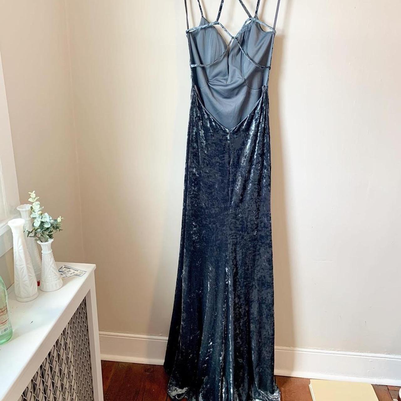 Women's Blue and Silver Dress | Depop