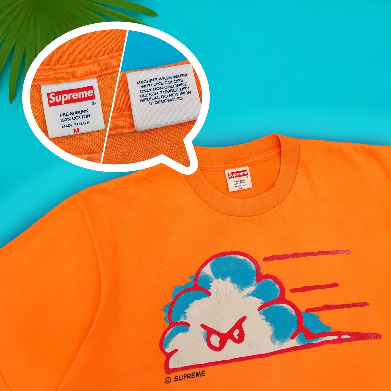 SS|2003 Vintage Supreme Mr Cloudy Tee | Orange | | Depop