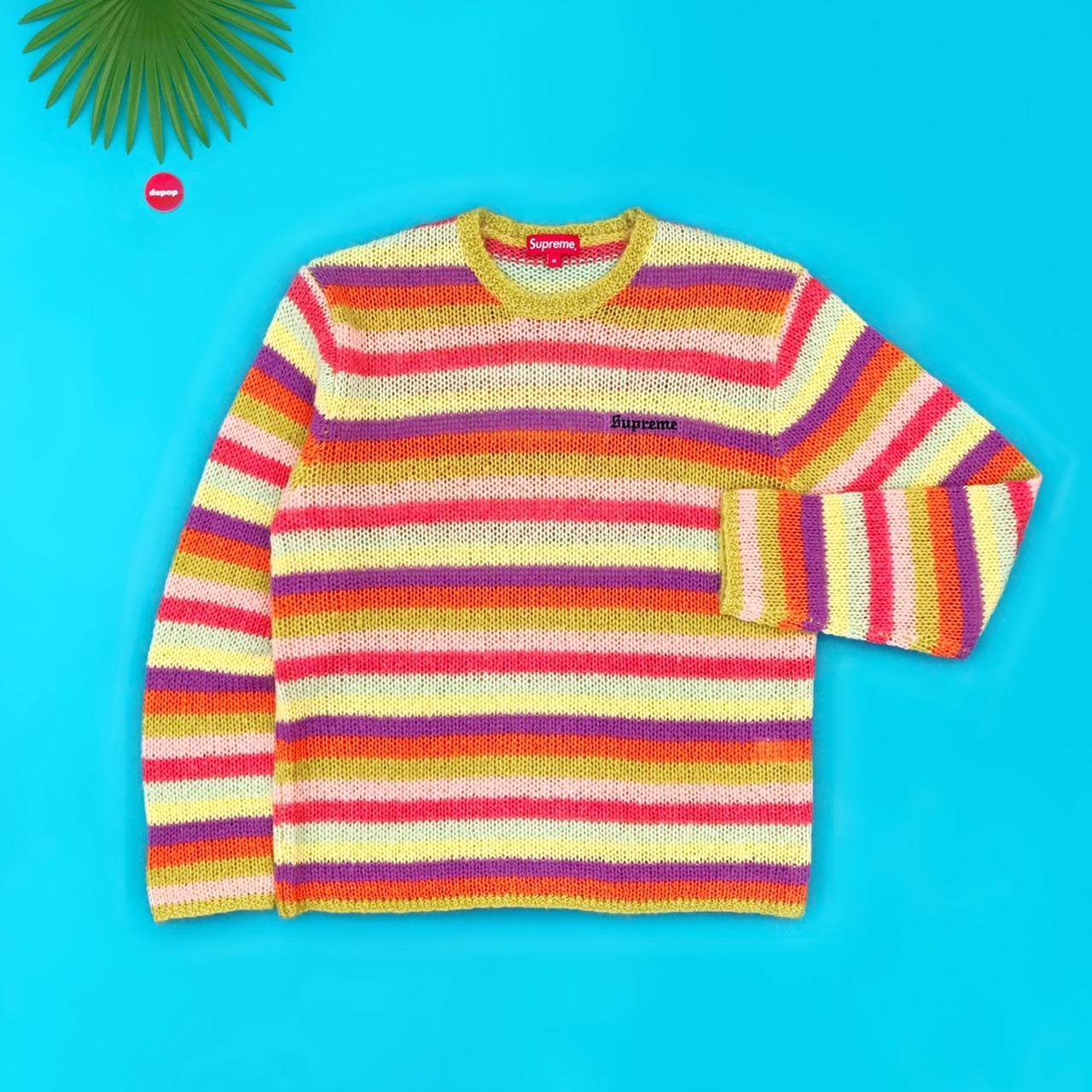 100％本物保証！ Supreme stripe 19aw sweater mohair - ニット 