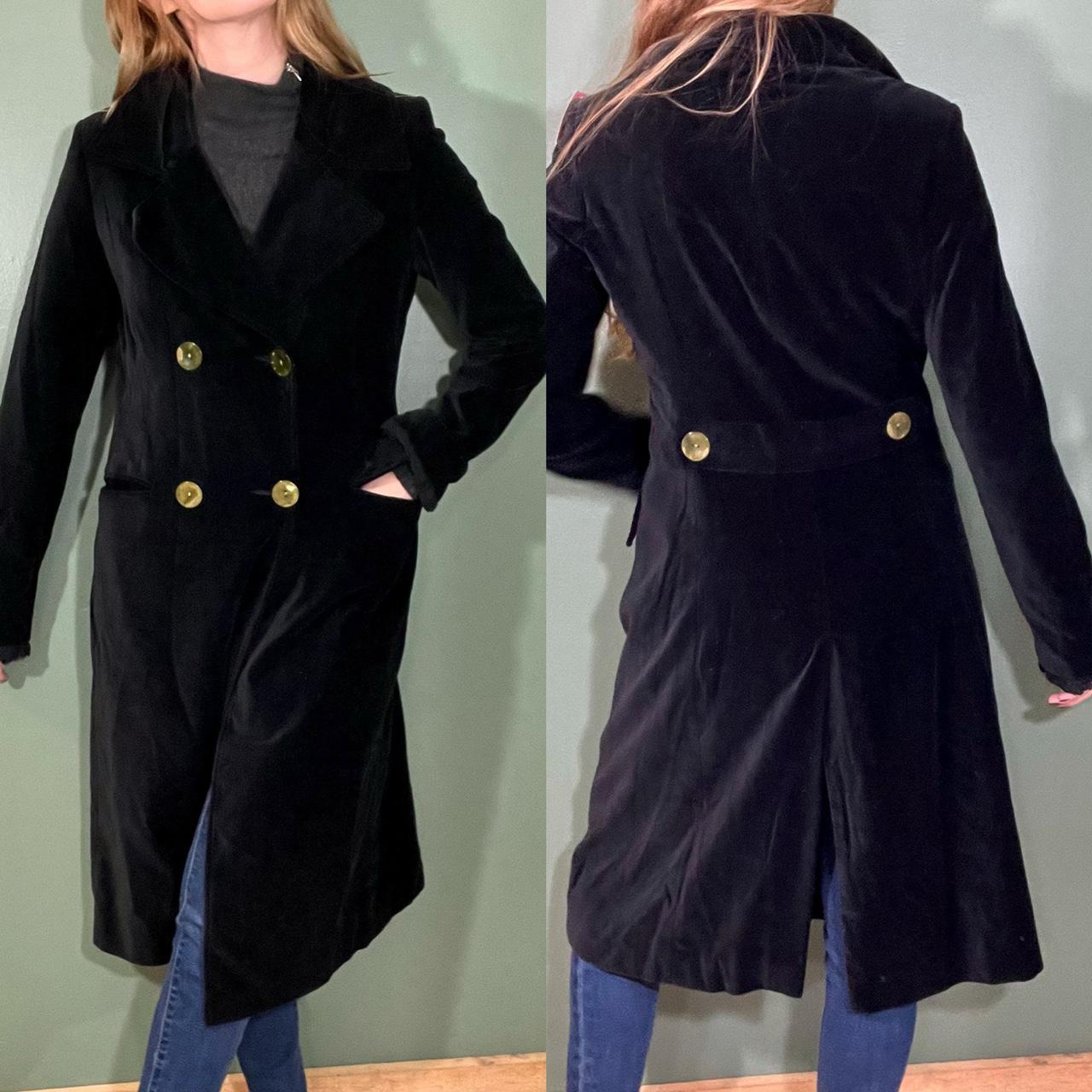 Velvet long coat. Vintage brand: powerline, ., 100%...