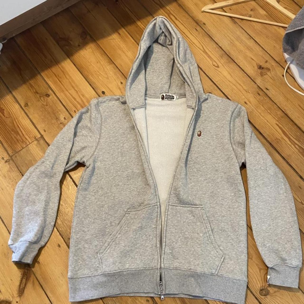 Sweet looking grey bape zip up hoodie great... - Depop