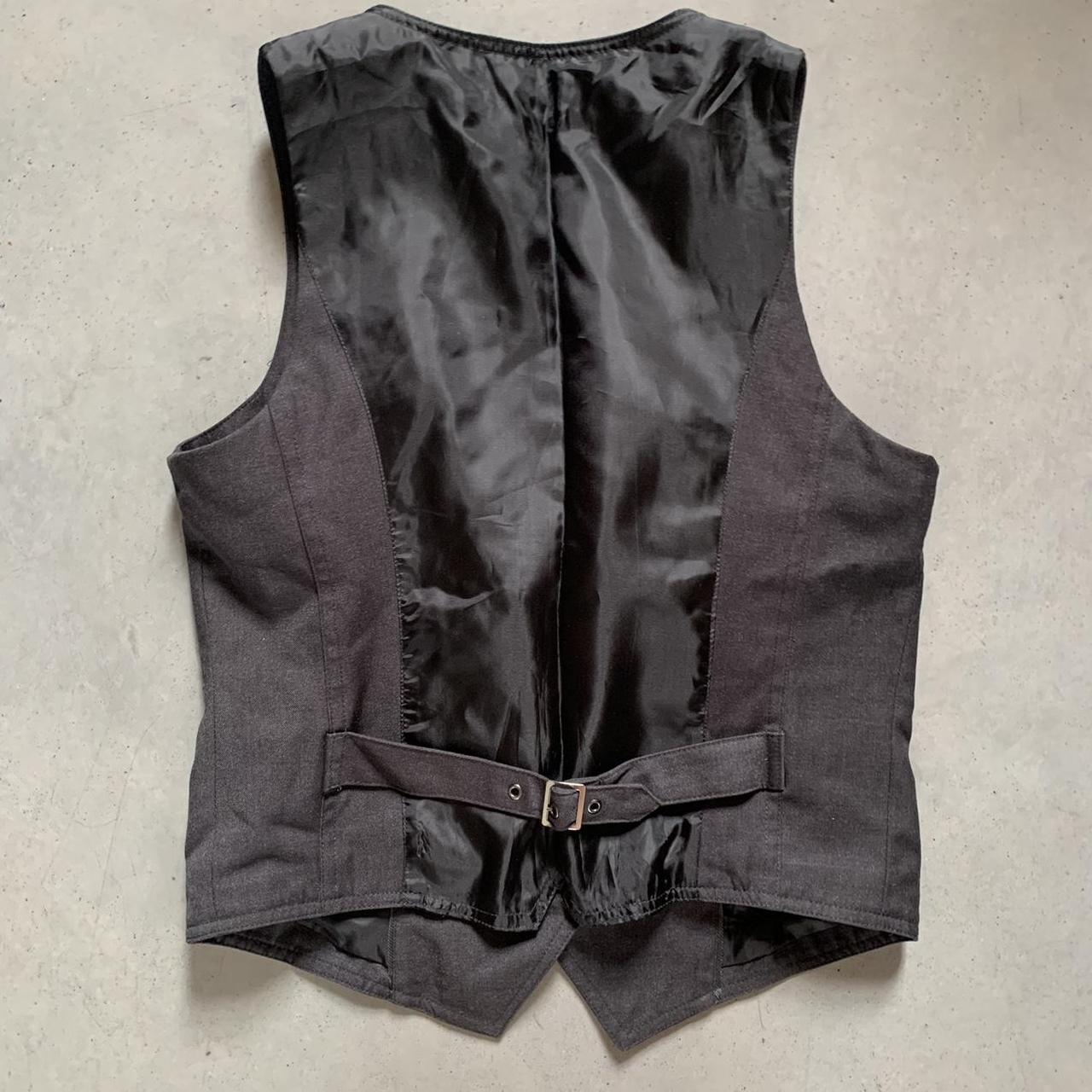 Womens black waistcoat Y2k 00s 90s style size small... Depop