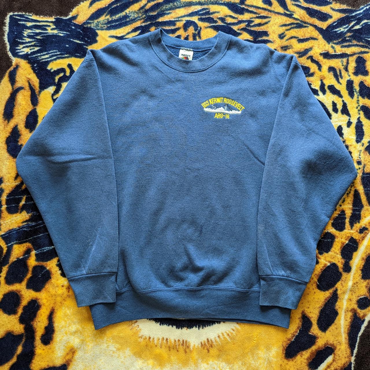 Vintage US Navy sweatshirt, made in USA Fruit of the... - Depop