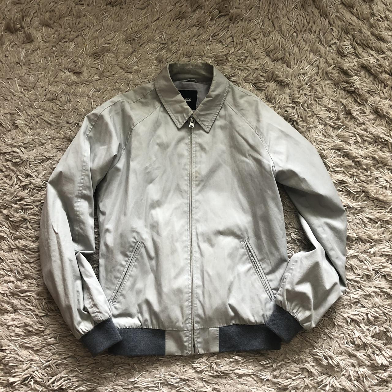 Asos cream coloured Harrington Jacket. With collar... Depop