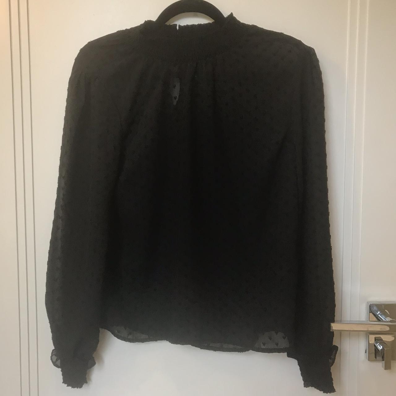 Sheer black long sleeve top from H&M. Perfect for... Depop