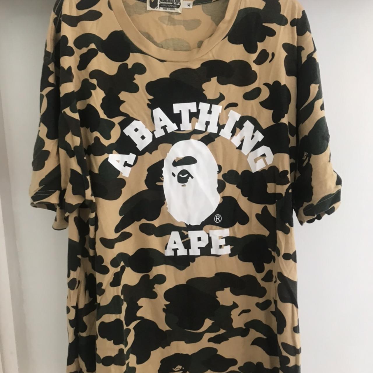 A Bathing Ape BAPE 1st Camo College Tee T Shirt XL -...