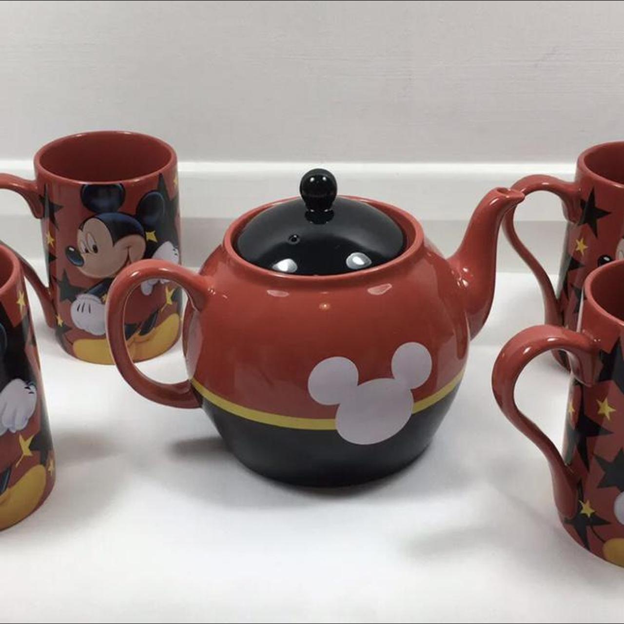 DISNEY Mickey Mouse Tea Set .4 X Mugs And Tea... - Depop