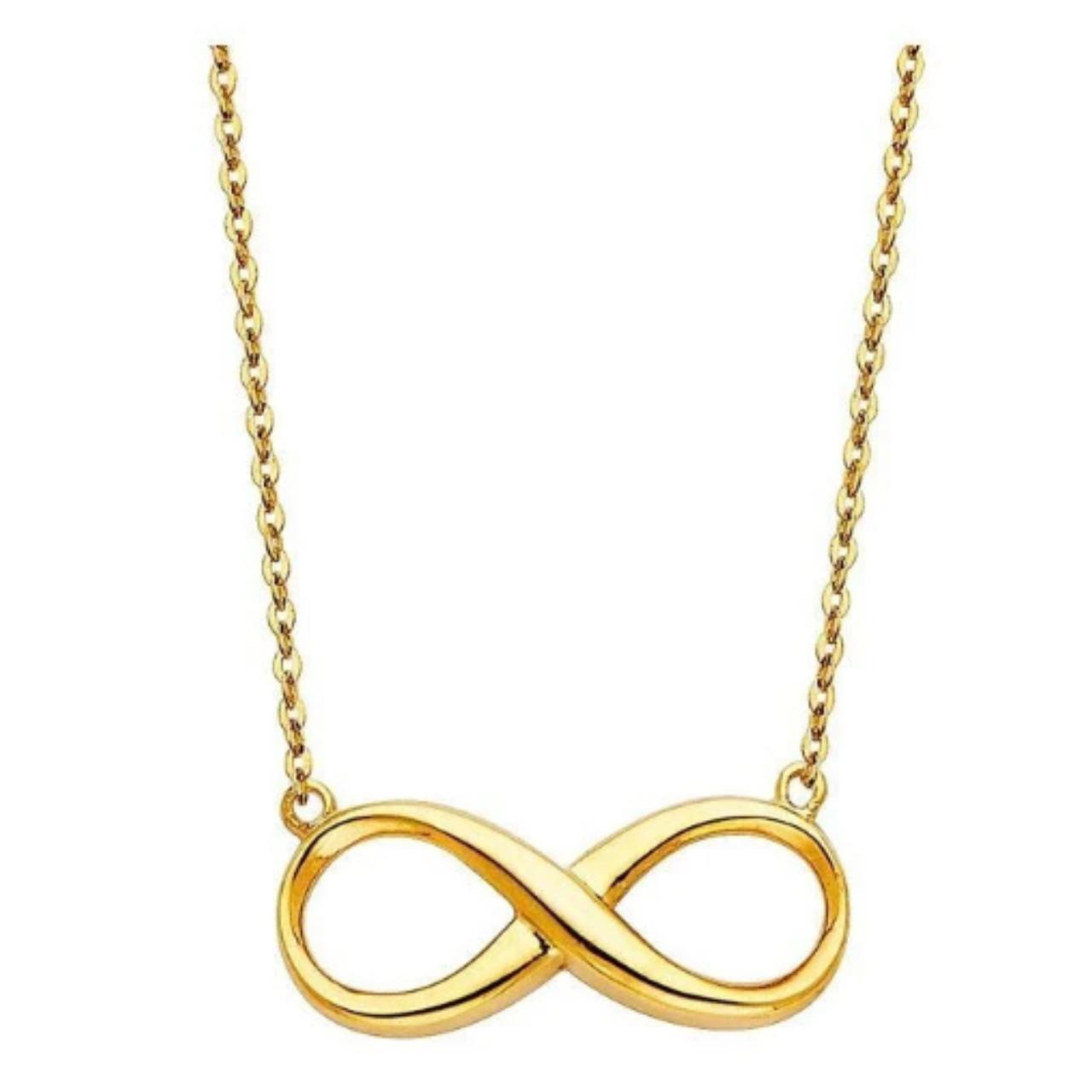 Infinity Necklace | 14k solid gold Necklace |... - Depop