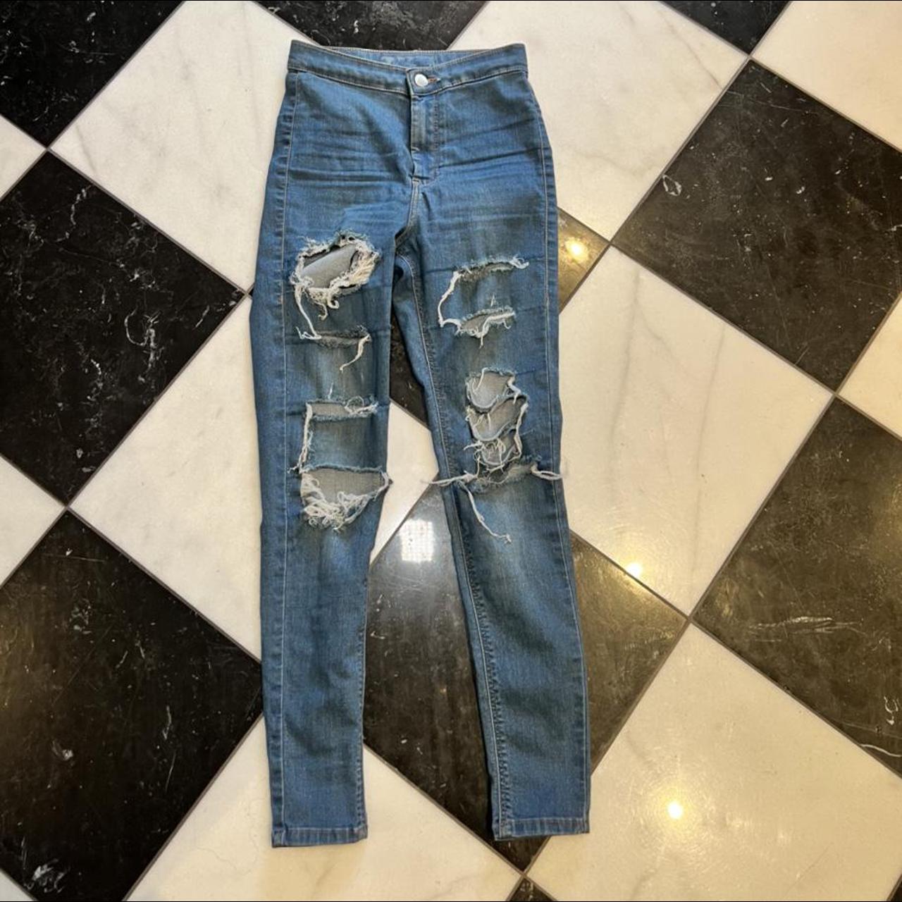 Topshop Women's Blue Jeans | Depop