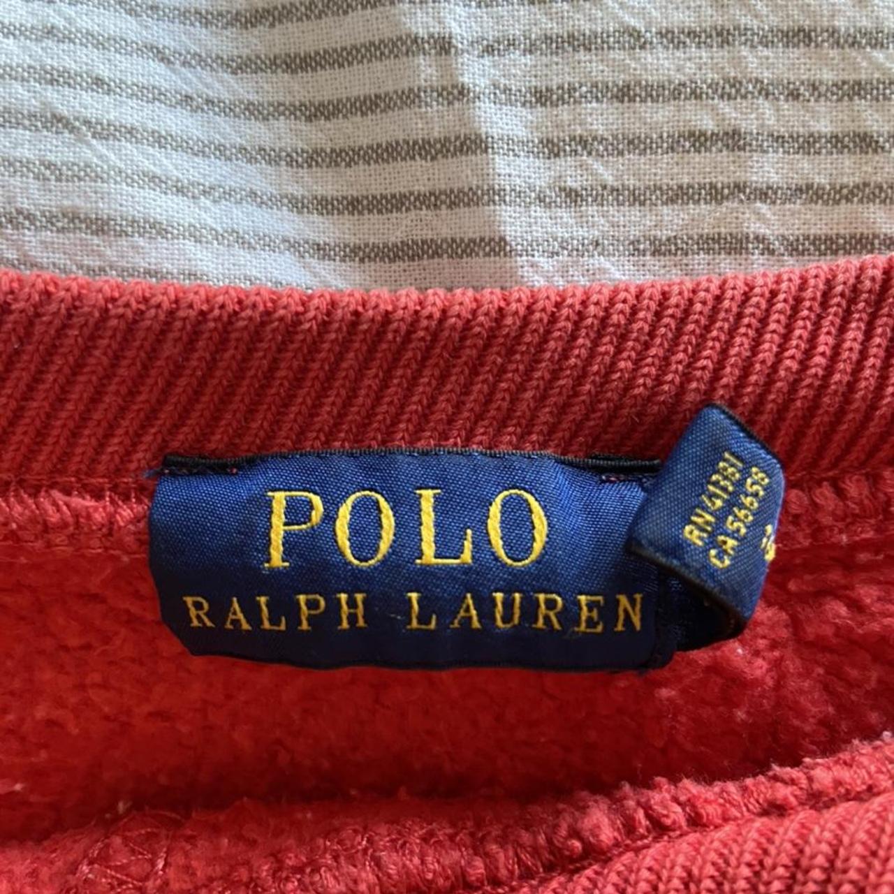 Red Ralph Lauren jumper paid £150 from tessuti size... - Depop