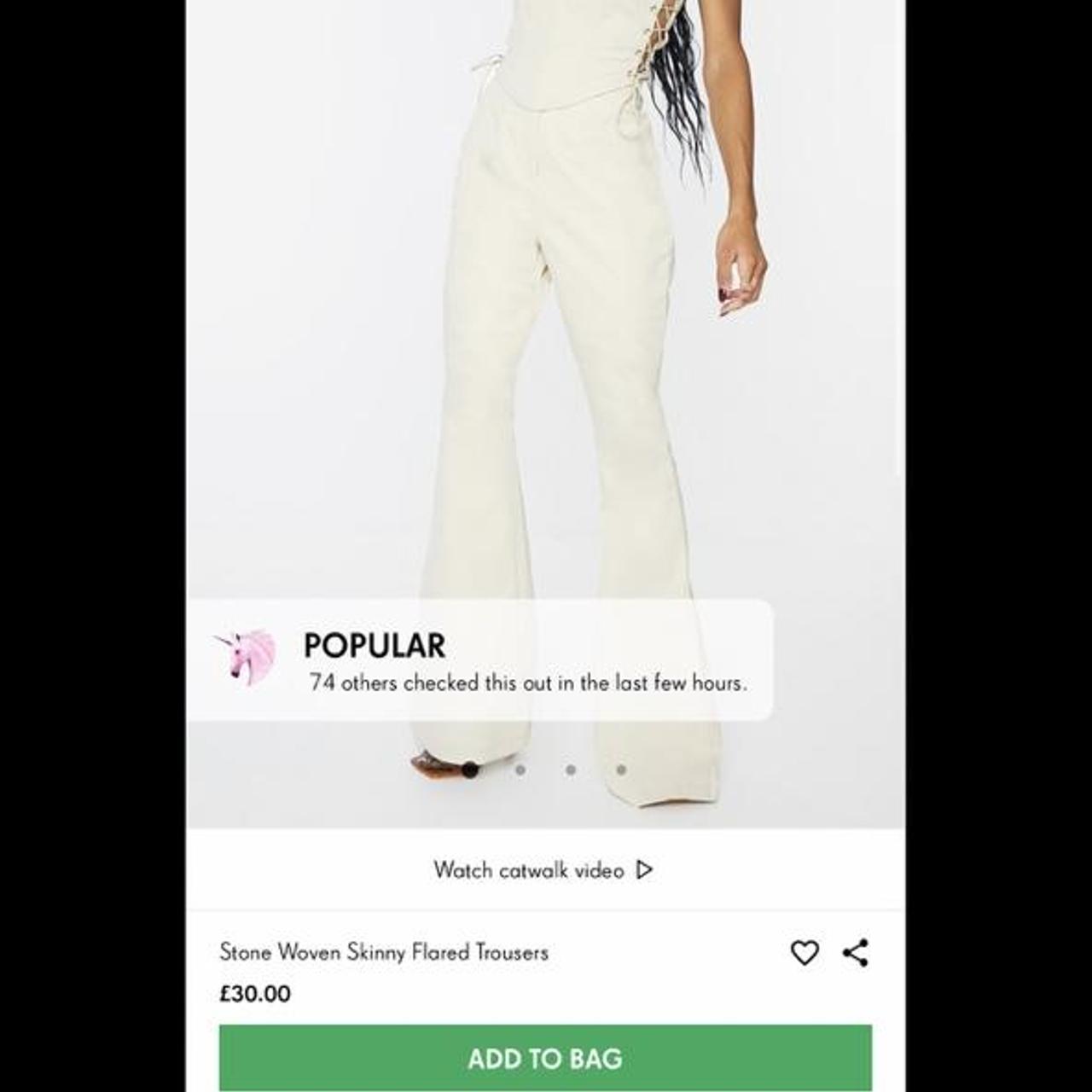 Pretty Little Thing stone coloured corset top and... Depop